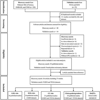 Identification of DAPK1 Promoter Hypermethylation as a Biomarker for Intra-Epithelial Lesion and Cervical Cancer: A Meta-Analysis of Published Studies, TCGA, and GEO Datasets